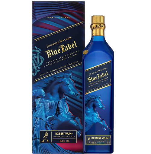 Johnnie Walker Blue Label 藍帶 馬年特別版 (禮盒裝)